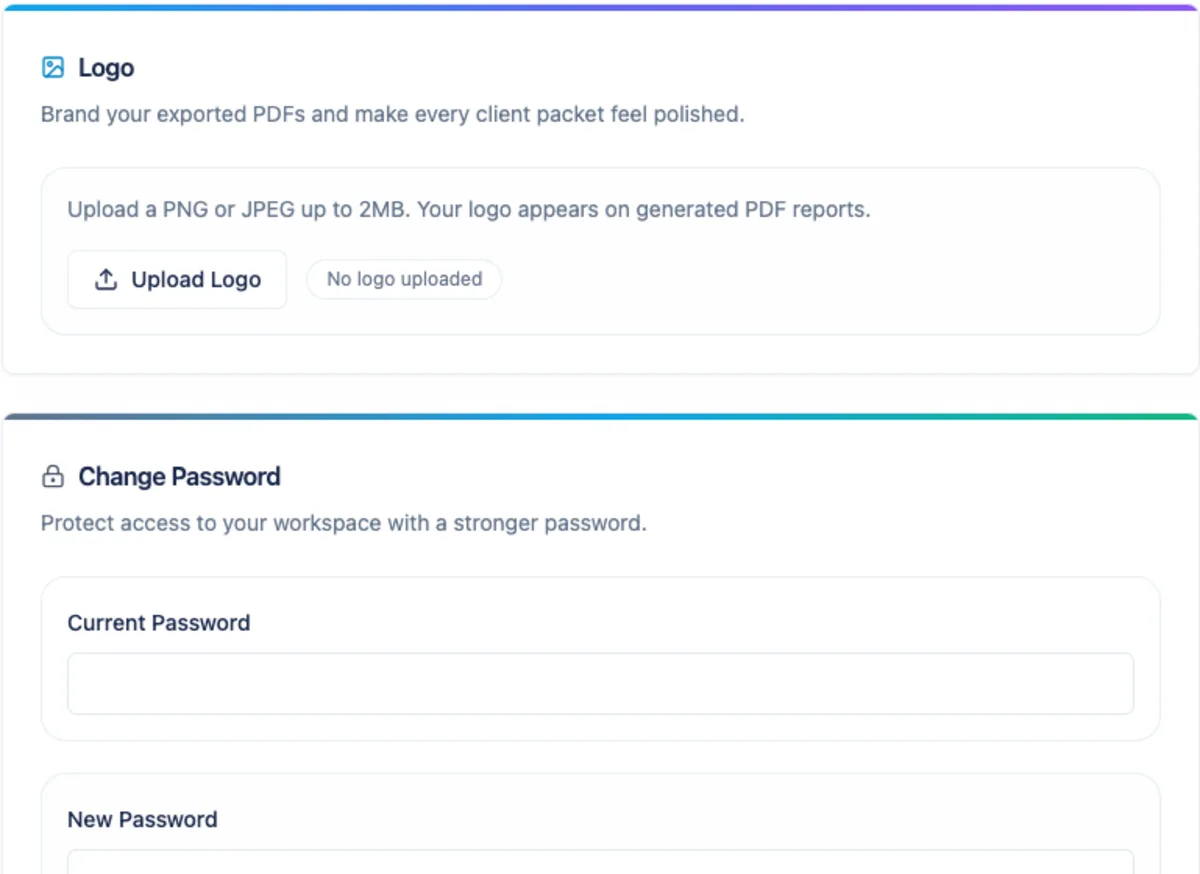 Settings notification preferences with anomaly, sync success, sync failure, and payment alert toggles.